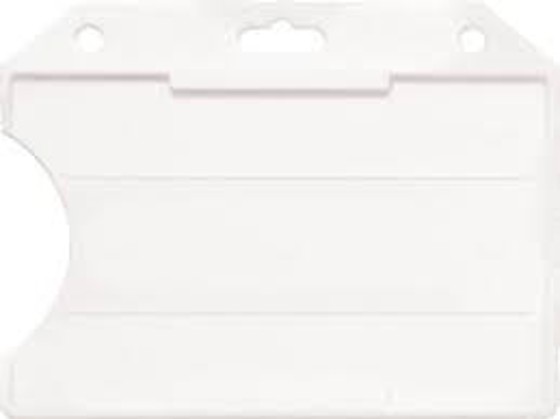 Kortahalda - hvít Lárétt án festinga