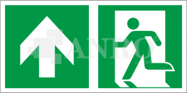 Sjálflýsandi skilti - Flóttaleiðir - U