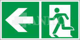 Sjálflýsandi skilti - Flóttaleiðir - V