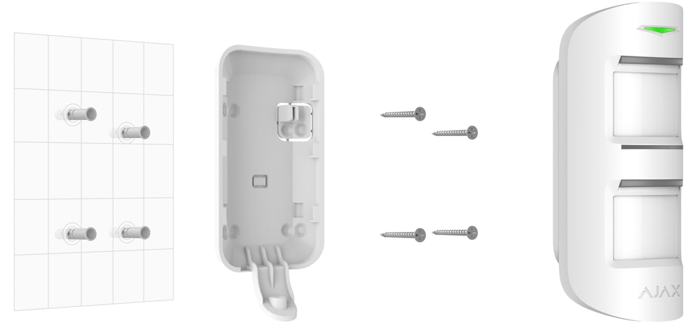 AJAX hreyfiskynjari með myndavél - Utandyra - Hvítur