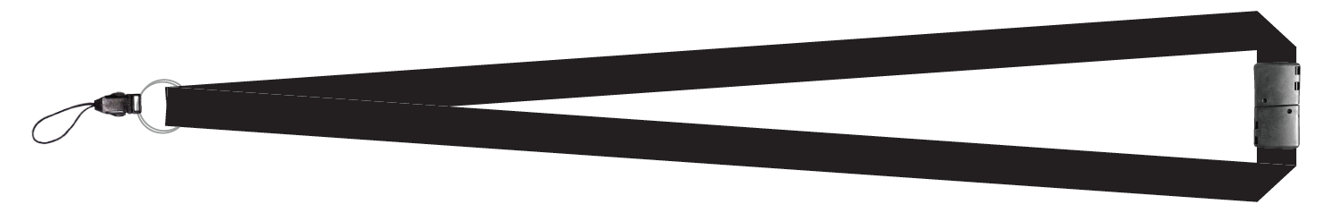 Svart hálsband m/ mobile festingu og breakaway - 15mm