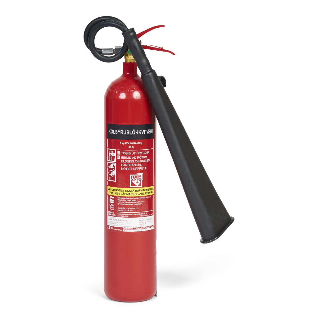 Slökkvitæki kolsýra 5 kg.