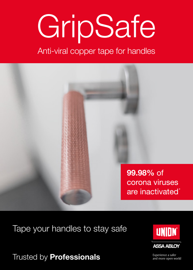 Sóttvarnaborði á snertifleti frá ASSA ABLOY