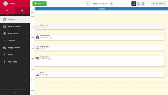 CARY Base - Minnisdagatal
