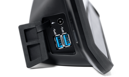 Útgangar fyrir hleðslu og USB 3.0