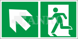 Sjálflýsandi skilti - Flóttaleiðir - VU