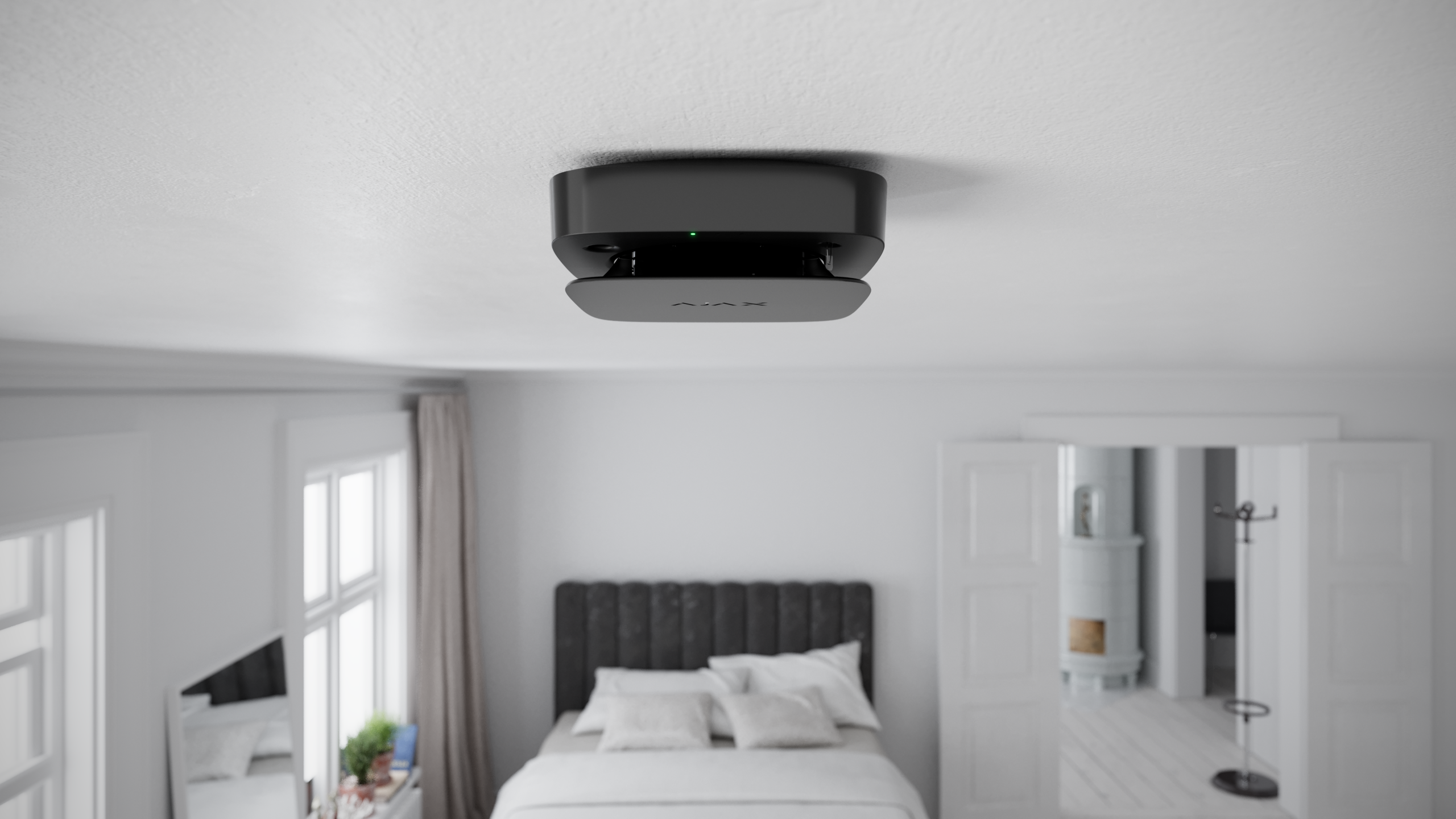 AJAX reyk- og hitaskynjari - Svartur