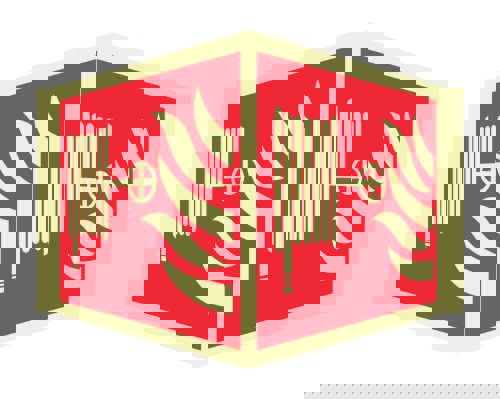 Sjálflýsandi skilti - Brunaslanga - Stærra