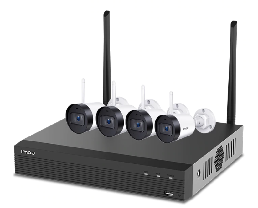 IMOU Wi-Fi myndþjónn + 4x Bullet eftirlitsmyndavélar