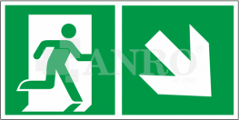 Sjálflýsandi skilti - Flóttaleiðir - HN