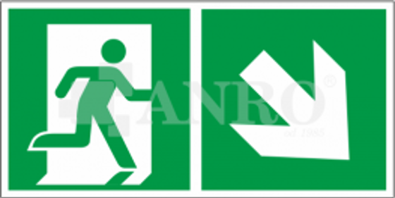 Sjálflýsandi skilti - Flóttaleiðir - HN