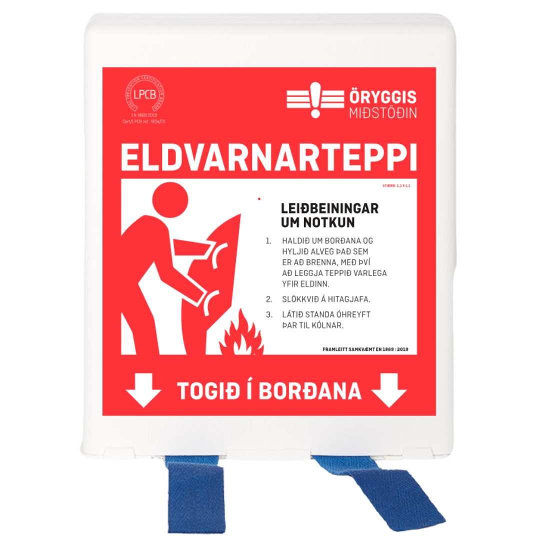 Eldvarnarteppi 1,1x1,1 mtr.