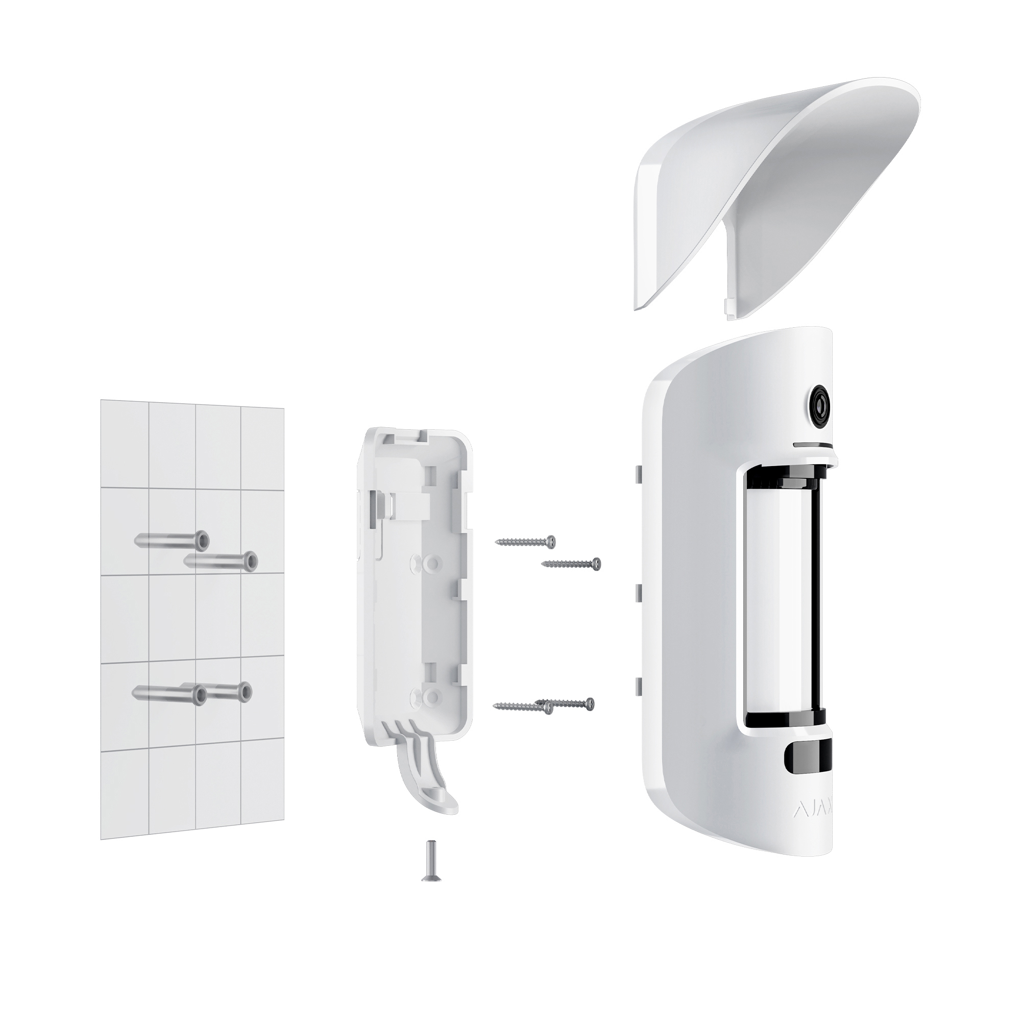 AJAX hreyfiskynjari með myndavél - Utandyra - Hvítur