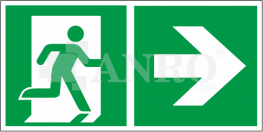 Sjálflýsandi skilti - Flóttaleiðir - H