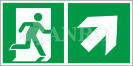 Sjálflýsandi skilti - Flóttaleiðir - HU