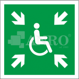 Sjálflýsandi skilti - Söfnunarstaður fyrir fatlað fólk