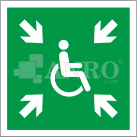 Sjálflýsandi skilti - Söfnunarstaður fyrir fatlað fólk